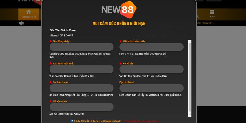 Cách để đăng ký tài khoản New88 như thế nào?